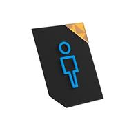 Cartello WC autoadesivo, Cartello for WC for uomini e donne, adesivo da parete for, cartello con istruzioni for il bagno, hotel, ristorante, negozio pubblico(Color 01)