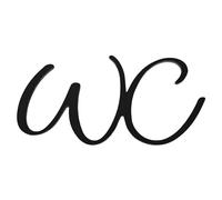 Cartello WC Unisex 22.5x12cm Autoadesivo - Targhetta Bagno Ideale per Casa, Ufficio, Ristoranti, Hotel e Parcheggi