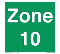 Cartello Zona 10, 85 x 85 mm, S85