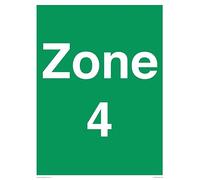 Cartello Zona 4 - 300 x 400 mm - A3P