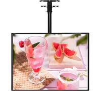 Cartellone Luminoso a LED Con Cornice Ultrasottile, Cartellone per Menu a LED, Tabellone per Menu Retroilluminato per Ristoranti, Bar, Cartellone Pubblicitario Da Parete Con Asta Telescopica 50x100cm