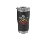 Carter Name Carter Personalized Name First Given Bicchiere termico in acciaio inox doppia parete