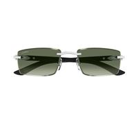 Cartier Ct0582s Occhiali Da Sole Uomo Argento Squadrato Verde 56mm