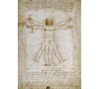 CARTILIA POSTER LEONARDO : PROPORZIONI DELL’UOMO SECONDO LO SCHEMA VITRUVIANO FORMATO cm 50 x 70 FINE PAPER IN ITALY cod. JG81