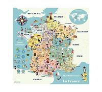 Cartina della Francia Magnetica Gioco Educativo in Legno Bambini 5+ | Regioni e città da assemblare | apprendimento ludico della geografia | pezzi magnetici da spostare | idea regalo ludica oggi