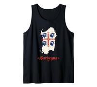 Cartina della Sardegna Quattro Mori Sardegna Italia Pride Design Canotta