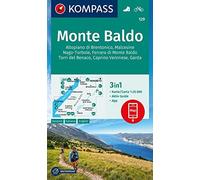 Cartina escursionistica n. 129. Monte Baldo. Con App: 3in1 Wanderkarte mit Aktiv Guide inklusive Karte zur offline Verwendung in der KOMPASS-App. Fahrradfahren.