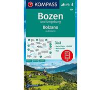 Cartina escursionistica n. 154. Bolzano e dintorni 1:25.000. Con App: 3in1 Wanderkarte, mit Aktiv Guide inklusive Karte zur offline Verwendung in der KOMPASS-App. Fahrradfahren. Skitouren.