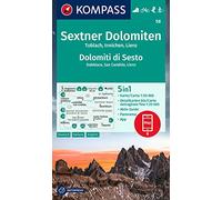 Cartina escursionistica n. 58 Dolomiti di Sesto, Dobbiaco, San Candido, Lienz: 5in1 Wanderkarte, mit Panorama, Aktiv Guide und Detailkarten inklusive ... Fahrradfahren. Skitouren. Langlaufen.