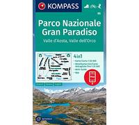 Cartina escursionistica n. 86 Parco Nazionale Gran Paradiso, Valle d'Aosta: Wandelkaart Schaal 1 : 50.000
