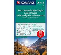 Cartina escursionistica n. 89 Parco Naturale Alpe Veglia e Alpe Devero, Valle Antigorio: 4in1 Wanderkarte mit Aktiv Guide und Detailkarten inklusive ... in der KOMPASS-App. Fahrradfahren. Skitouren.