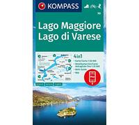 Cartina escursionistica n. 90 Lago Maggiore, Lago di Varese: Wandelkaart Schaal 1 : 50.000