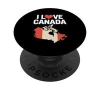 Cartina geografica I Love Canada, motivo a forma di cuore PopSockets PopGrip Adesivo