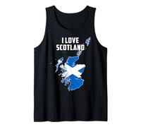 Cartina «Hello Edinburgh I Love Scotland», Bandiera con Scritta «Proud Scottish Mama» Canotta