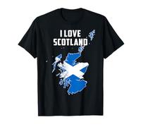 Cartina «Hello Edinburgh I Love Scotland», Bandiera con Scritta «Proud Scottish Mama» Maglietta