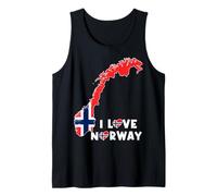 Cartina «I Love Oslo Hello Norway», Bandiera Orgogliosa della Norwegian Daddy Mama Canotta