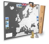 Cartina magnetica dell'Europa incl. 2 x 15 spille magnetiche I Segna le tue destinazioni di viaggio I Raccogli foto e magneti I Poster magnetico - XXL (119x84CM)