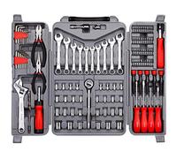 CARTMAN Set di chiavi a bussola da 123 pezzi Set di strumenti di riparazione automatica cassetta degli attrezzi per la casa Kit di attrezzi per la casa perfetto per il proprietario di casa fai da te