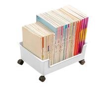 CARTO DI SCHERMO DEL LIBRO - Scaffale di visualizzazione del libro con ruote, Organizer di archiviazione di libri ispessiti | Scatola di immagazzinaggio di borse scolastiche mobili, organizzatore di