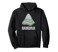 Cartografia Linee Contorno Elevation Is Information Felpa con Cappuccio