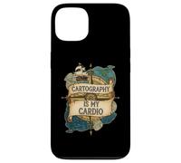 Cartography Is My Cardio Funny Map Lover Geographer Custodia per iPhone 13