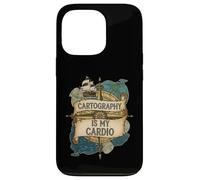 Cartography Is My Cardio Funny Map Lover Geographer Custodia per iPhone 13 Pro