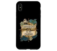 Cartography Is My Cardio Funny Map Lover Geographer Custodia per iPhone XS Max