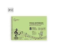 CARTOLERIA DAM MPPB351C20X12 - dimensioni A5, spirale, 20 fogli, carta 90 g/m², verde