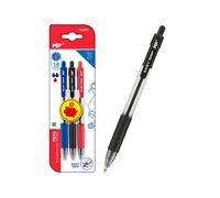 CARTOLERIA DAM MPPE251C91 - set 3 pezzi, punta 1,0 mm, corpo trasparente, grip ergonomico