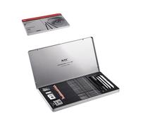 CARTOLERIA DAM MPPP433C91 - set da disegno professionale, astuccio in metallo, 17 pezzi