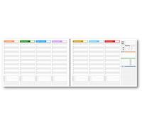 Cartoleria Manzoni di Lo Monaco Rosaria Sas - Planning agenda senza data da tavolo 21x30 cm A4 55 fogli carta 90 gr pixel double 59x21 aperto non datata