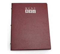 Cartoleria Manzoni di Lo Monaco Rosaria Sas - Porta Menù In Ecopelle Marrone A 2 Ante E 8 Tasche 23x32 Per Ristoranti E Pub