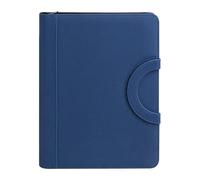 Cartoleria Manzoni di Lo Monaco Rosaria Sas - Portablocco A 4 Anelli Cartella Con Manici A Scomparsa Supporto Per Tablet In Ecopelle Con Cerniera 27x35 Blu