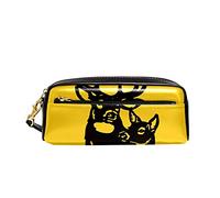 Cartoleria Organizer Male And Female Deer On Yellow Trucco Borsa Aesthetic Scatola Di Cancelleria Con Scomparti Astucci Portamatite Per Adolescente Ufficio Matite