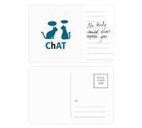 Cartolina con animali che parlano con gatti e animali