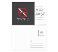 Cartolina con logo World Cancer Day No Smoking Cartolina Anniversario Persona Importante