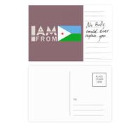 Cartolina con scritta "I Am From Djibouti Art Deco Fashion Cartolina Important Person Anniversario