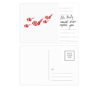 Cartolina con scritta in inglese "Implication Happy Better Life" (lingua italiana non garantita)