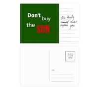 Cartolina con scritta in lingua inglese "Don't Buy The Sun Oppose", per anniversario