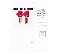 Cartolina con scritta in lingua inglese "Don't Tread On Me", stile Art Déco, per anniversario