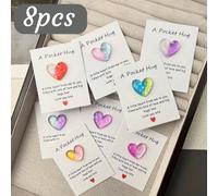 Cartolina d'auguri con un piccolo gesto d'affetto, regalo speciale per compleanni, matrimoni, San Valentino, regali di isolamento, gettone di abbraccio, pensieri positivi, decorazioni in resina con an