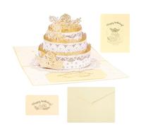 Cartolina di di 3D pop-up Biglietto di di con torta pop-up | Biglietto di nobile per il tuo per fidanzata madre donna uomo bambino adulto | Copert