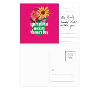 Cartolina internazionale per la giornata delle donne che lavorano durante l'anniversario