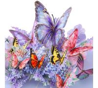 Cartolina pop-up, biglietti di compleanno pop-up con farfalle colorate per donne con busta per biglietti di auguri per anniversario, compleanno, celebrazioni speciali, pensando a te