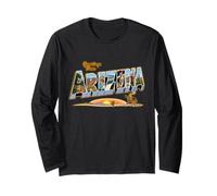 Cartolina Vintage Greetings from Arizona Maglia a Manica