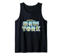 Cartolina Vintage Greetings from New York Canotta