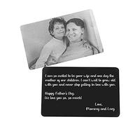 Cartoline A Portafoglio Personalizzate Per Papà, Con Foto Personalizzate,In Acciaio Inox, Per La Festa Del Papà, Regalo Di Compleanno, Biglietto Di Messaggio
