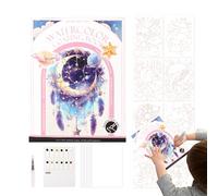 Cartoline ad, set di pocket ad, con tavolozza e pennello, kit di pittura in miniatura con 12 colori, forniture d'arte multifunzionali studio