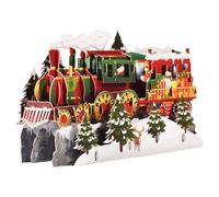 Cartoline di Natale 3d treno squisiti biglietti per le vacanze i migliori auguri e adorano decorazioni natalizie per il nuovo anno, cartoline