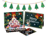 Cartoline Di Natale Di Saluto In 3D - 20x15cm Divertenti Con Le Carte Regalo | Buon Natale Ciglia Di Auguri Con Buste Per Le Sue Ragazze Femminili | Adolescenti Giovani Nonno Nonno Moglie Marito Figli